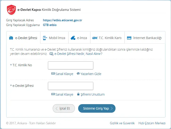 Elektronik Ticaret Bilgi Sistemi (ETBİS)