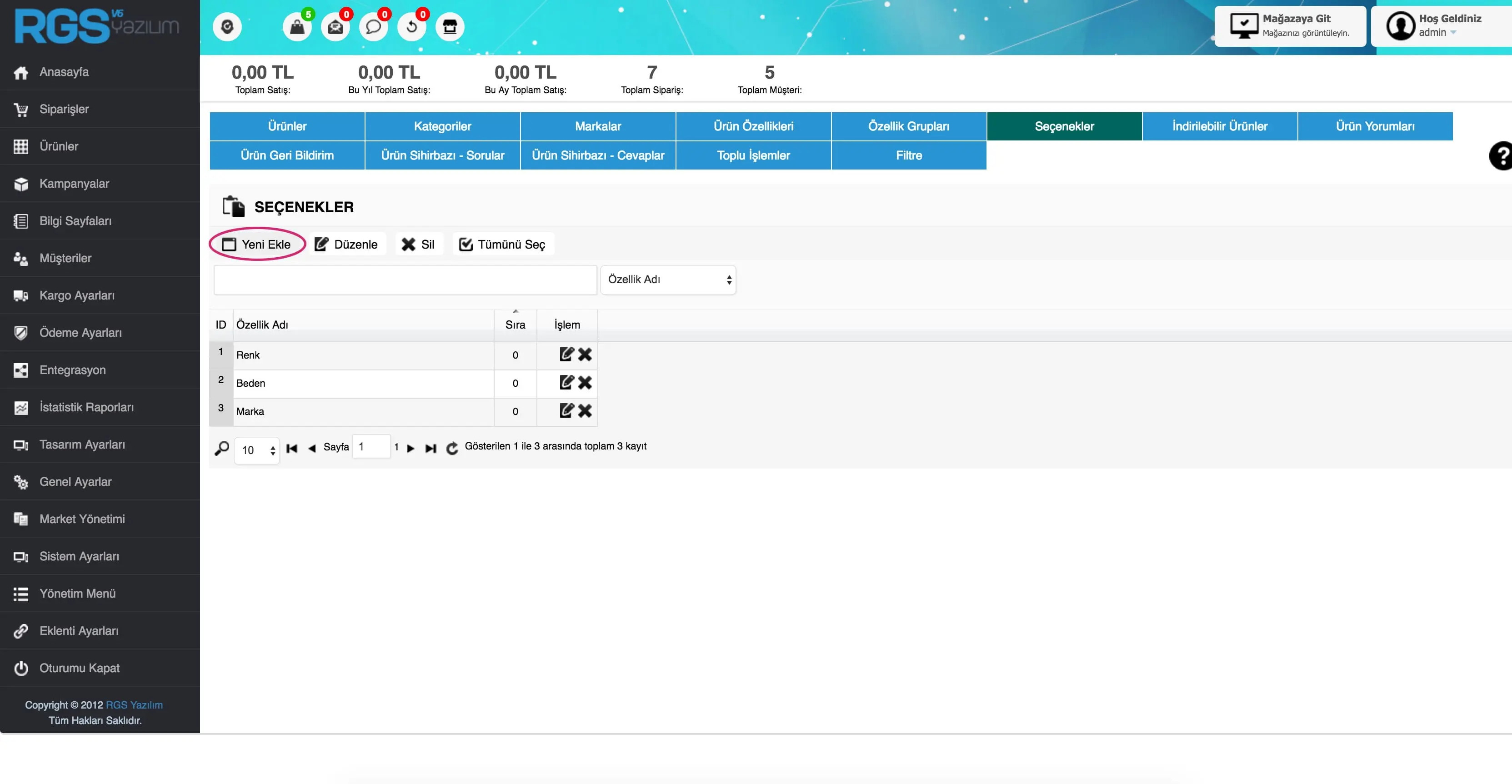 Seçenek Ekleme Nasıl Yapılır?