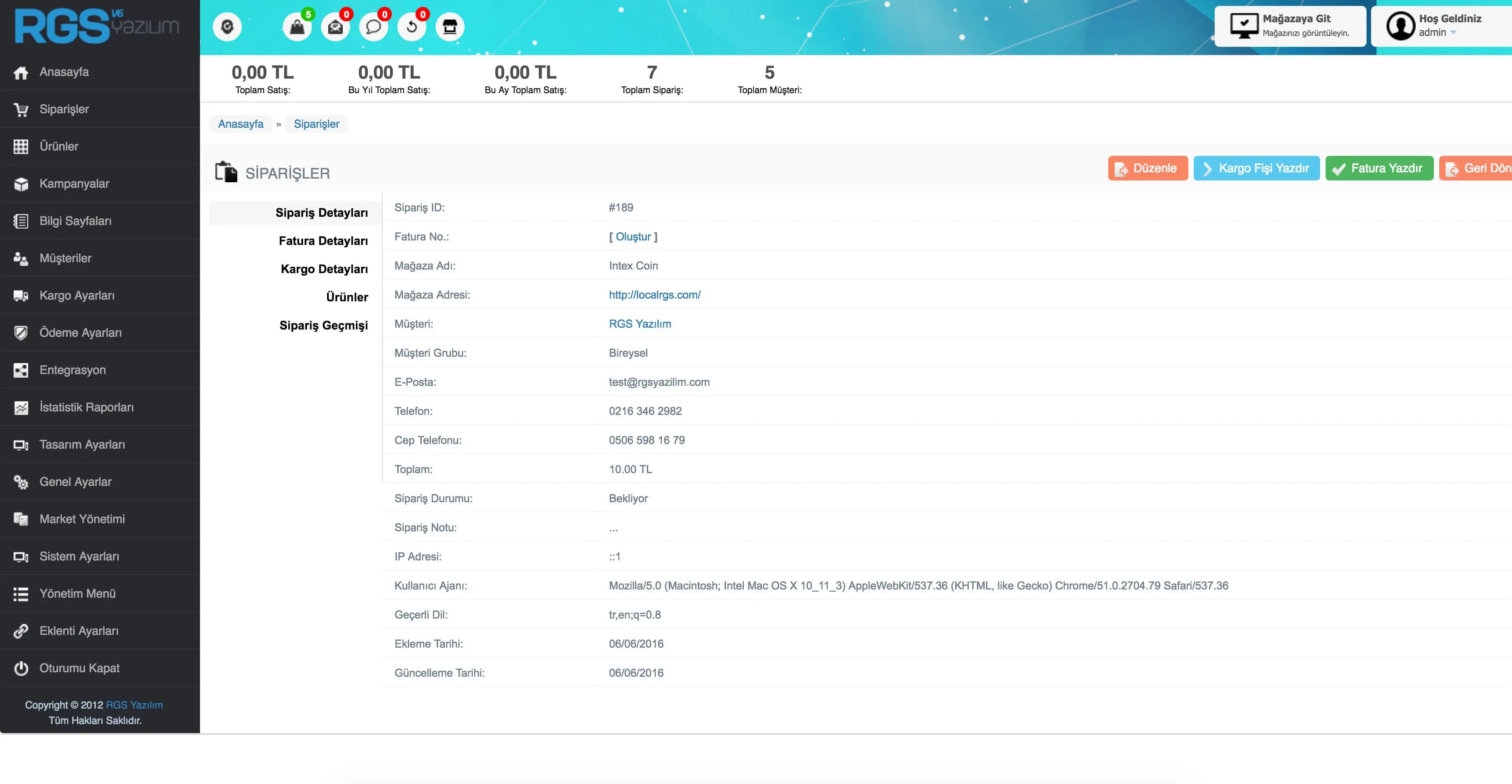 E-Ticaret sipariş Yönetimi