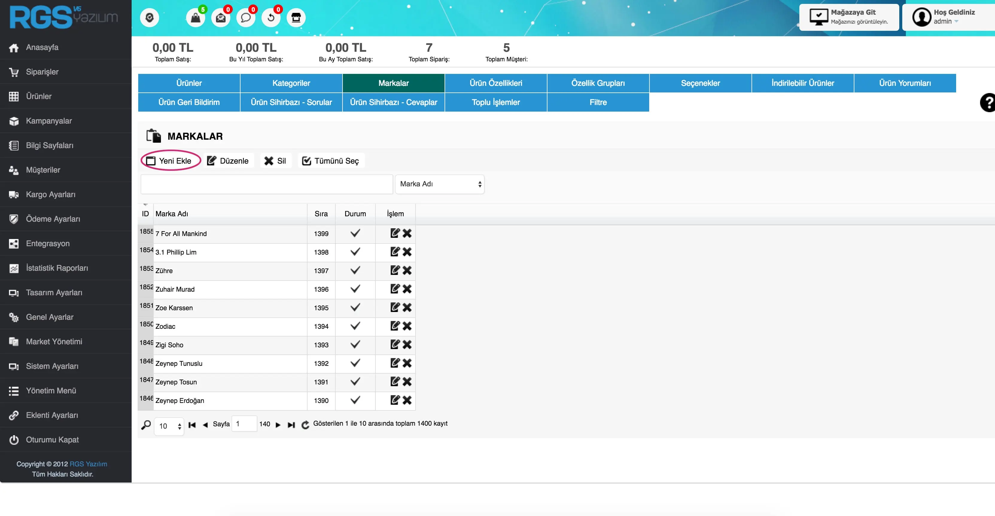 Yeni Marka Ekleme Nasıl Yapılır?